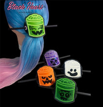 Load image into Gallery viewer, Spooky buckets pony/bun cover