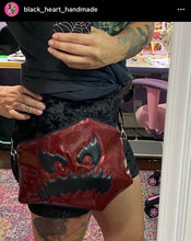 Load image into Gallery viewer, Custom pumpkin face coffin shaped Fanny pack
