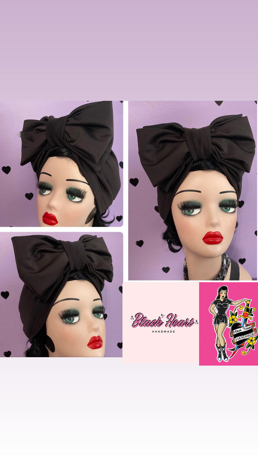 LARGE double stacked bow turban